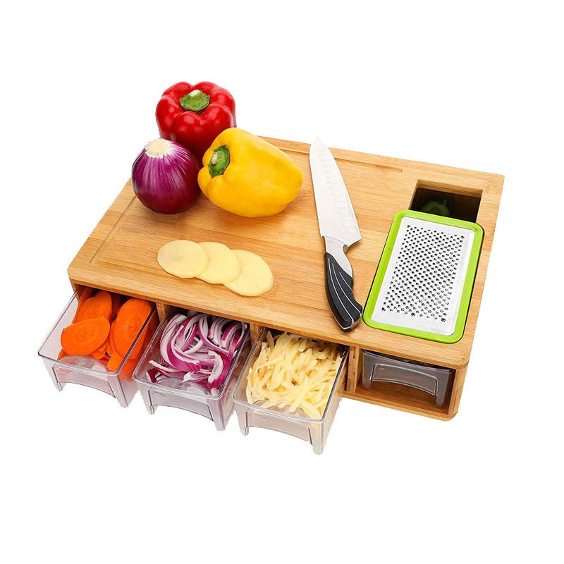 MiseBoard™|仕分け容器付き 多機能カッティングボード