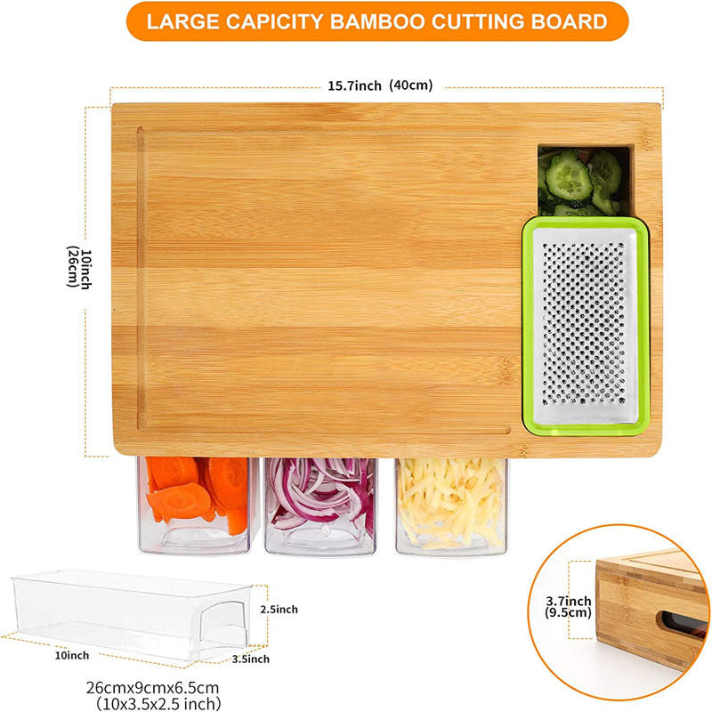 MiseBoard™｜仕分け容器付き 多機能カッティングボード