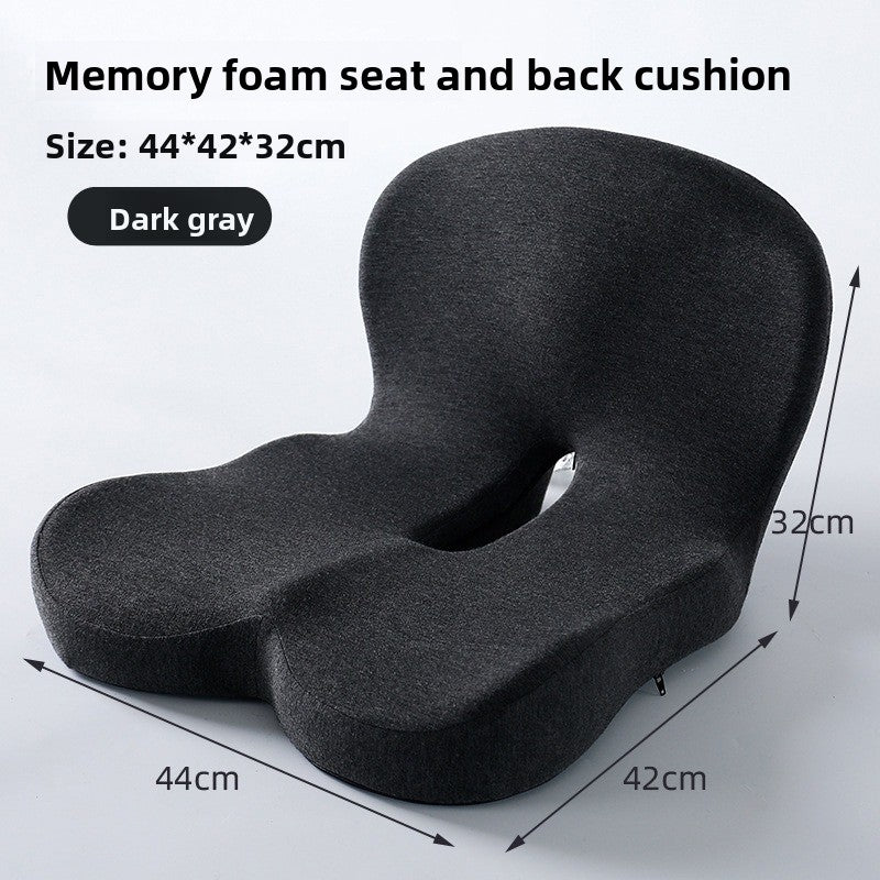 Ergonomic Memory Foam Seat Cushion with Back Support