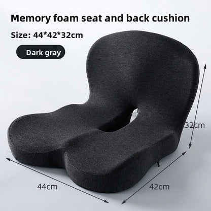 Ergonomic Memory Foam Seat Cushion with Back Support