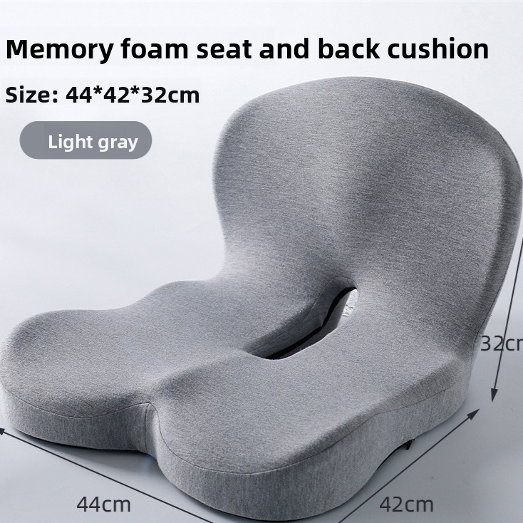 Ergonomic Memory Foam Seat Cushion with Back Support