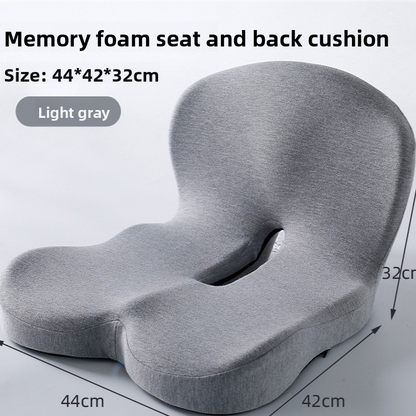 Ergonomic Memory Foam Seat Cushion with Back Support