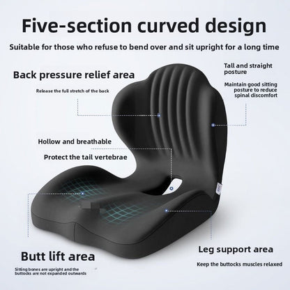 Ergonomic Memory Foam Seat Cushion with Back Support
